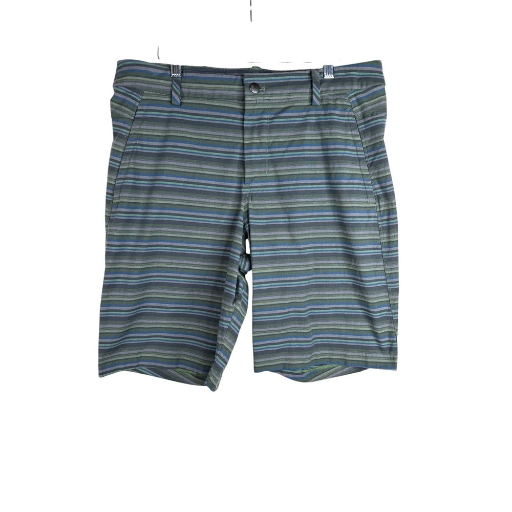 Lululemon Men's‎ Kahuna Striped Shorts size 36 Blue/Green